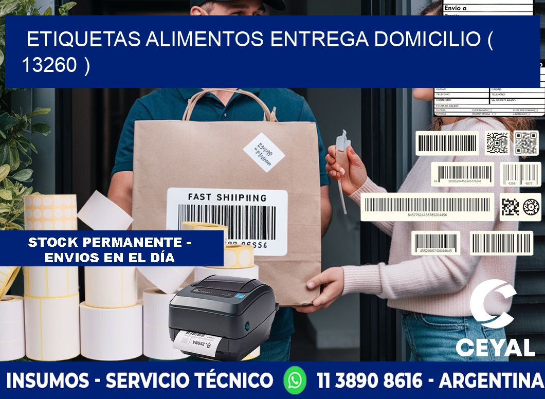 etiquetas alimentos entrega domicilio ( 13260 )