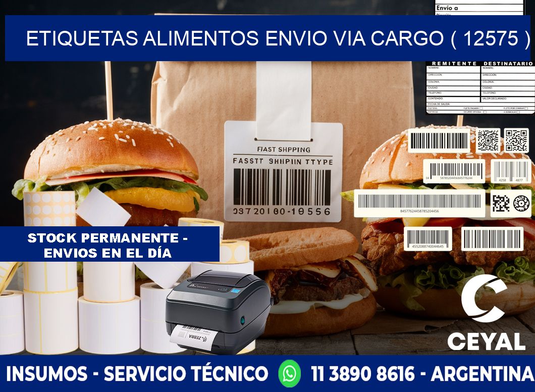 etiquetas alimentos envio via cargo ( 12575 )
