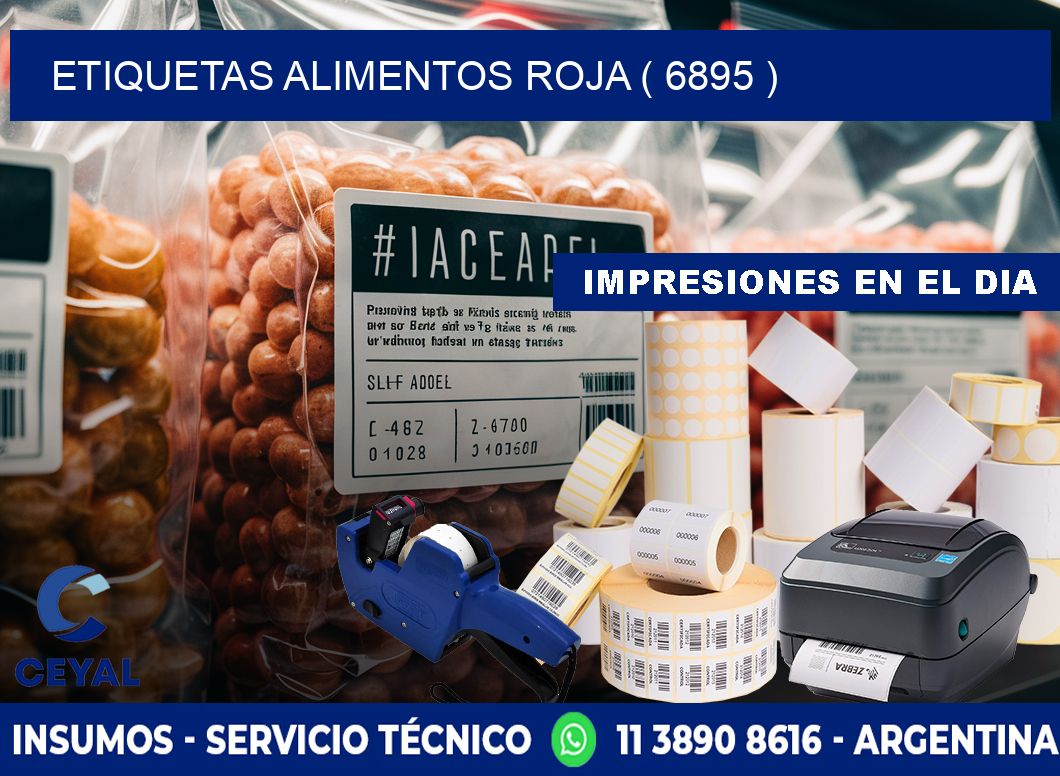 etiquetas alimentos roja ( 6895 )