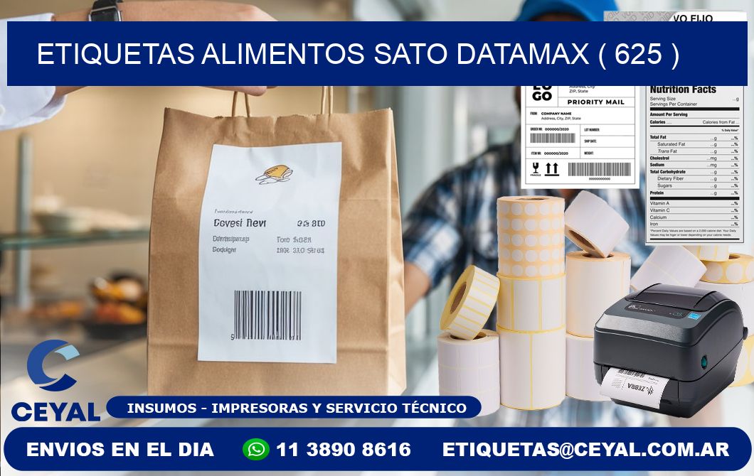 etiquetas alimentos sato datamax ( 625 )