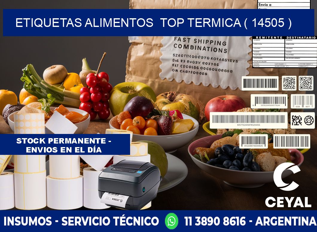 etiquetas alimentos  top termica ( 14505 )