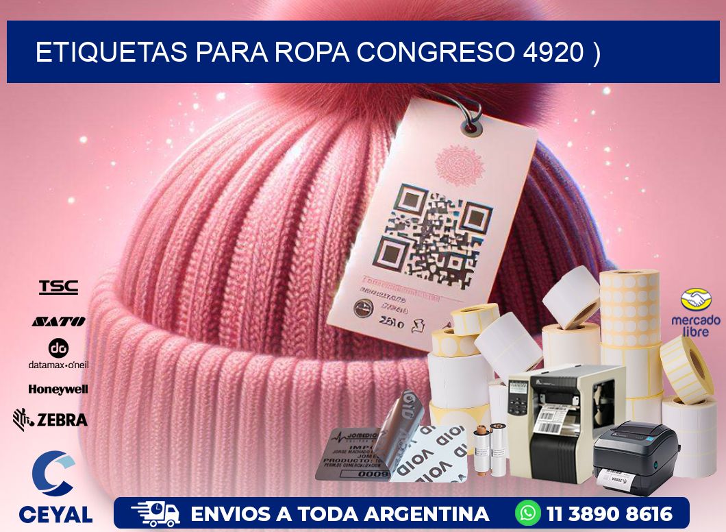 etiquetas para ropa congreso 4920 )