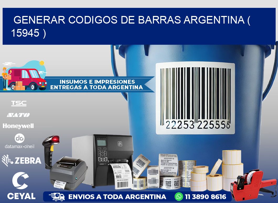 generar codigos de barras argentina ( 15945 )