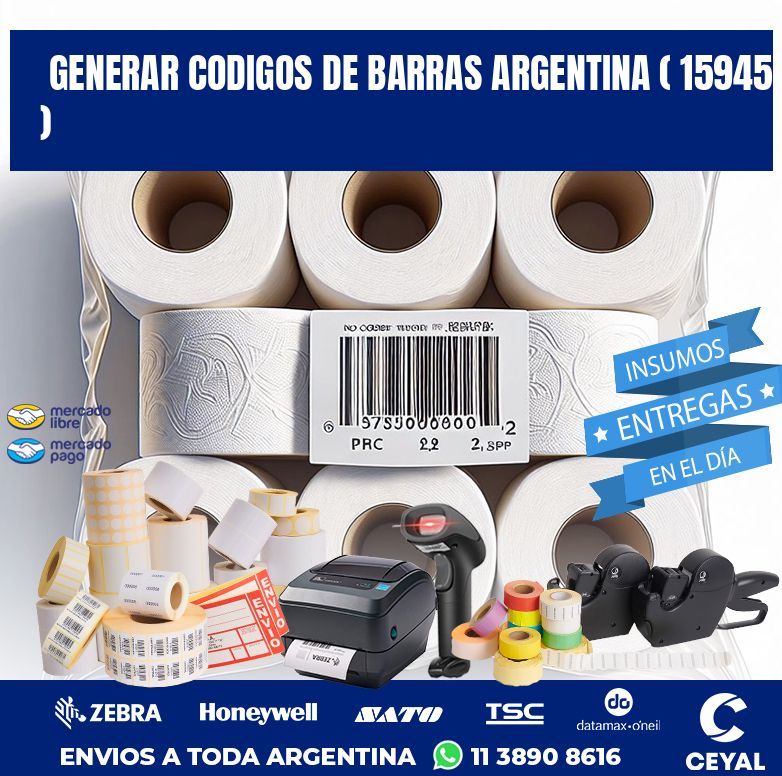 generar codigos de barras argentina ( 15945 )