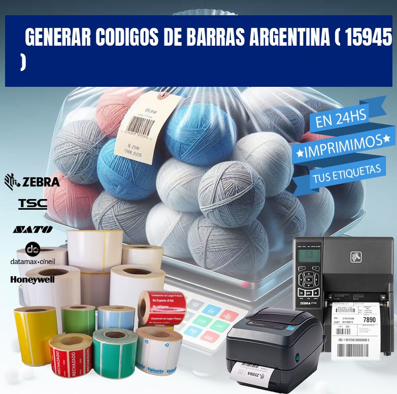 generar codigos de barras argentina ( 15945 )