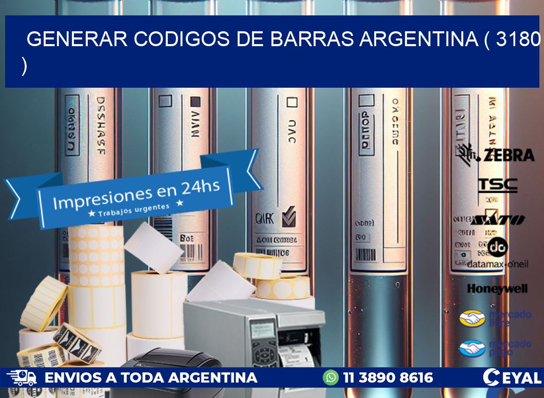 generar codigos de barras argentina ( 3180 )