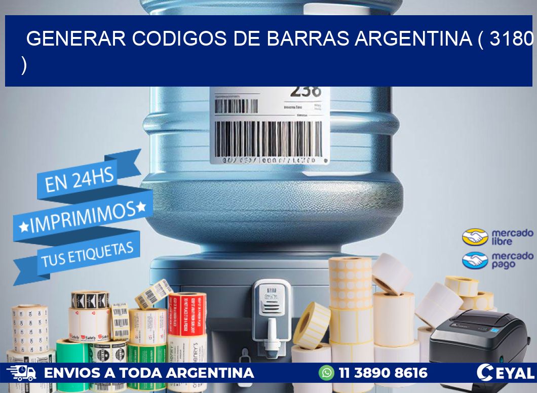 generar codigos de barras argentina ( 3180 )