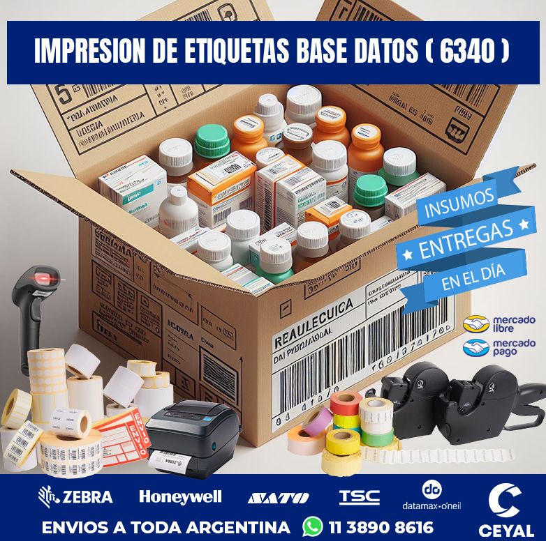 impresion de etiquetas base datos ( 6340 )