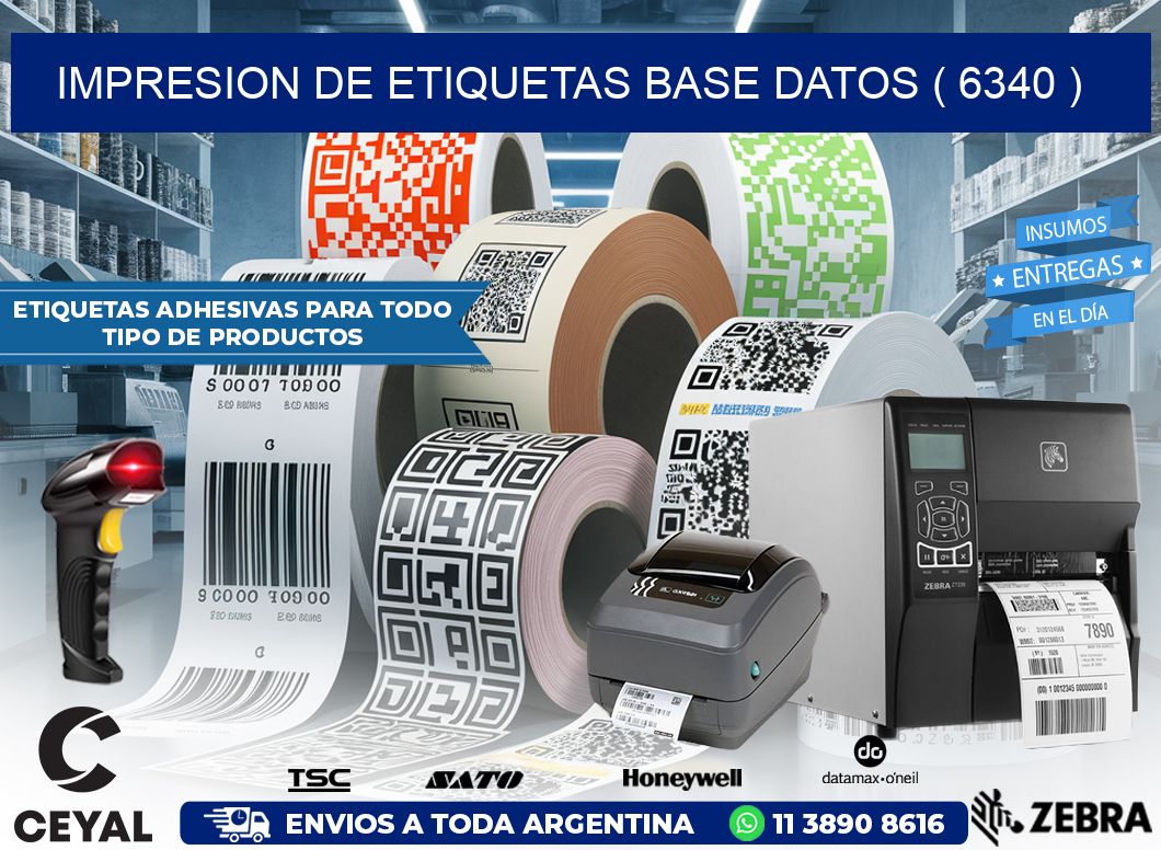 impresion de etiquetas base datos ( 6340 )