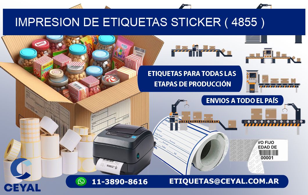 impresion de etiquetas sticker ( 4855 )