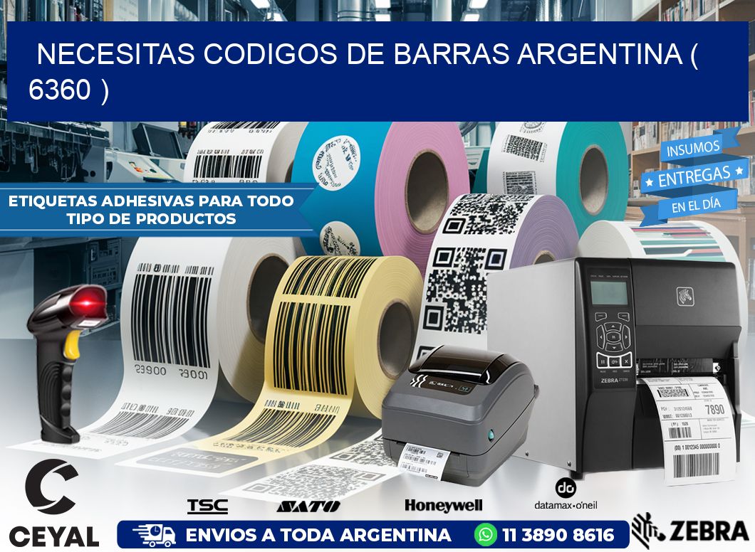 necesitas codigos de barras argentina ( 6360 )