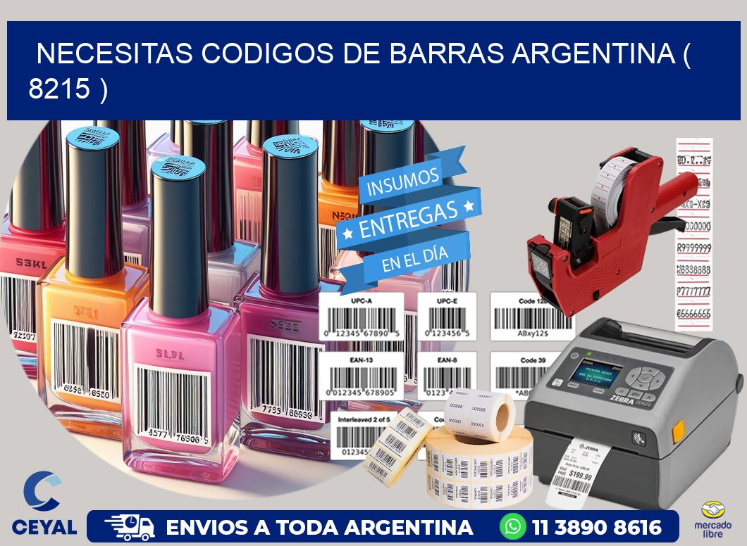 necesitas codigos de barras argentina ( 8215 )