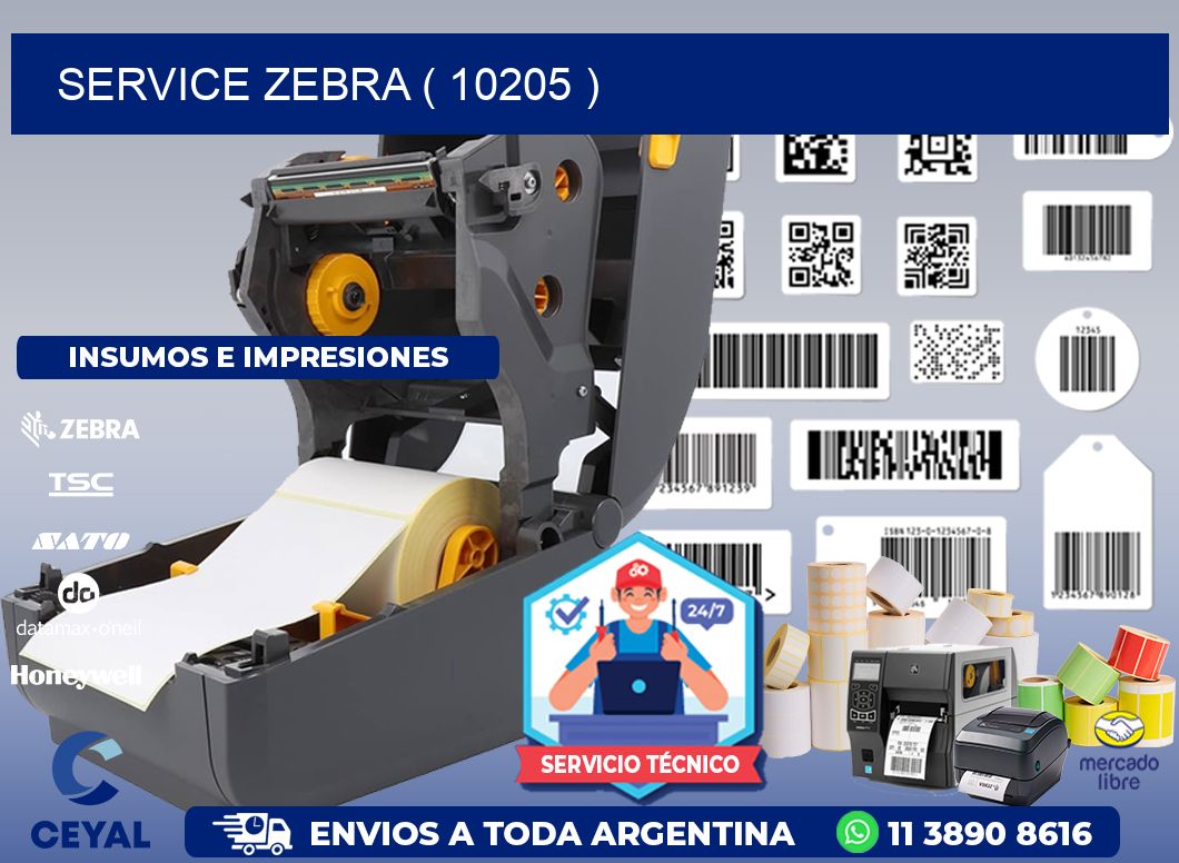 service zebra ( 10205 )