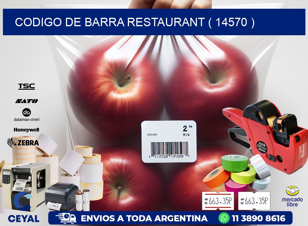 CODIGO DE BARRA RESTAURANT ( 14570 )