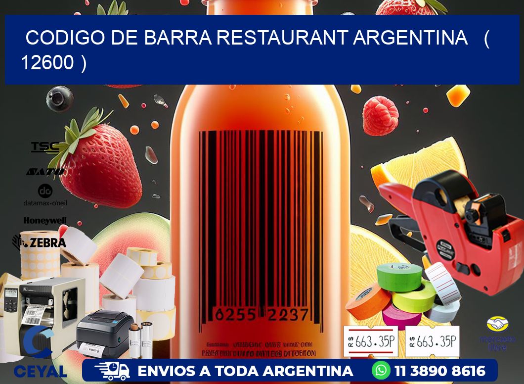 CODIGO DE BARRA RESTAURANT ARGENTINA   ( 12600 )