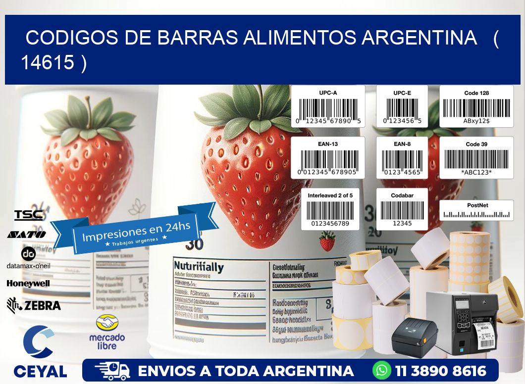 CODIGOS DE BARRAS ALIMENTOS ARGENTINA   ( 14615 )