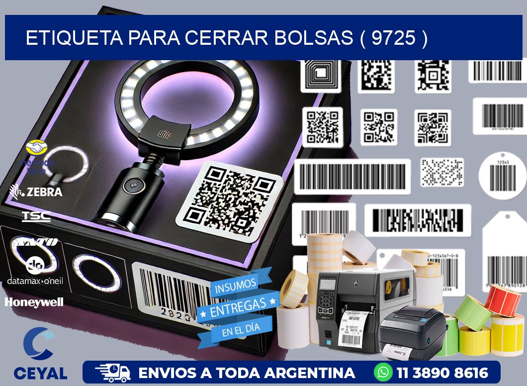 ETIQUETA PARA CERRAR BOLSAS ( 9725 )