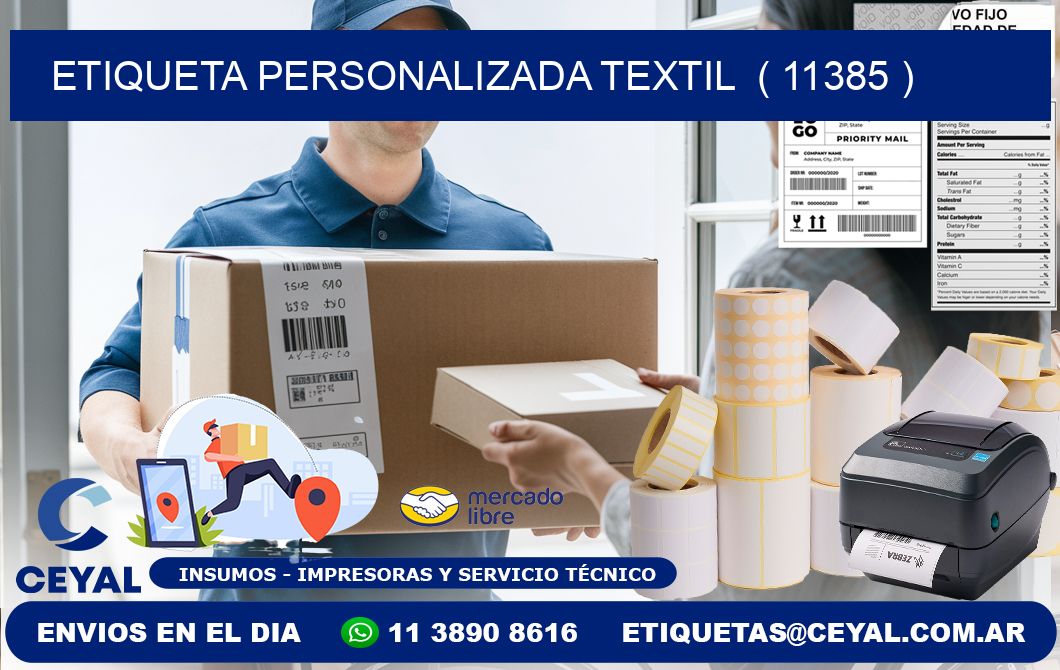 ETIQUETA PERSONALIZADA TEXTIL  ( 11385 )