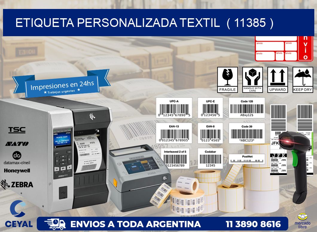 ETIQUETA PERSONALIZADA TEXTIL  ( 11385 )