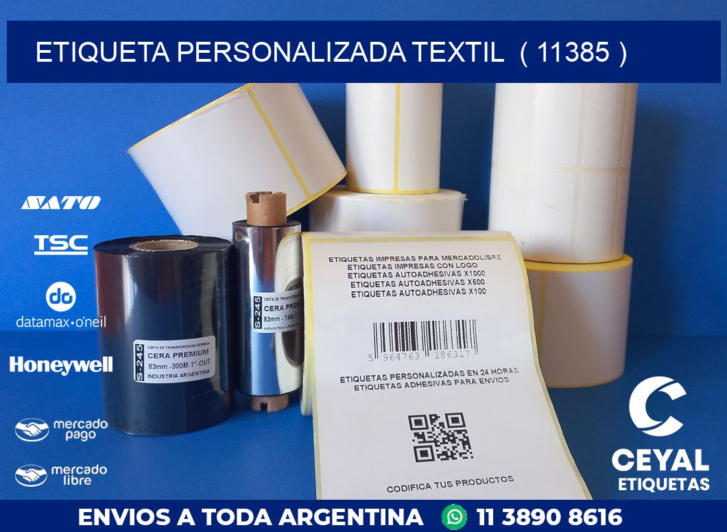 ETIQUETA PERSONALIZADA TEXTIL  ( 11385 )