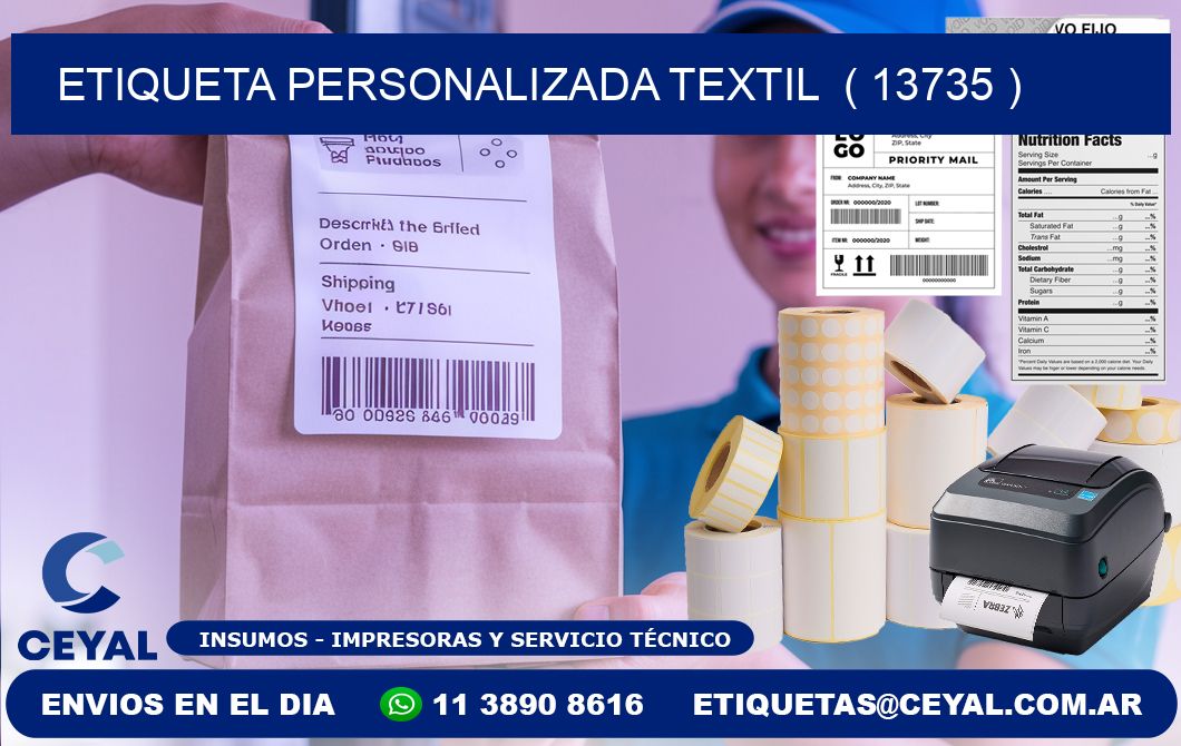 ETIQUETA PERSONALIZADA TEXTIL  ( 13735 )