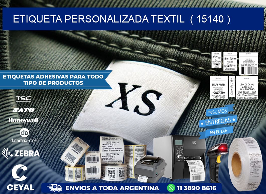 ETIQUETA PERSONALIZADA TEXTIL  ( 15140 )