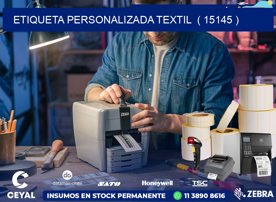 ETIQUETA PERSONALIZADA TEXTIL  ( 15145 )