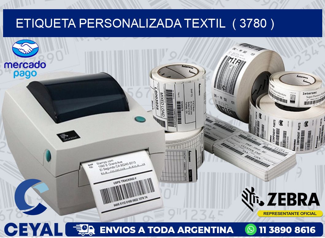 ETIQUETA PERSONALIZADA TEXTIL  ( 3780 )