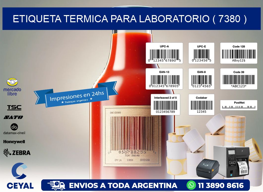 ETIQUETA TERMICA PARA LABORATORIO ( 7380 )