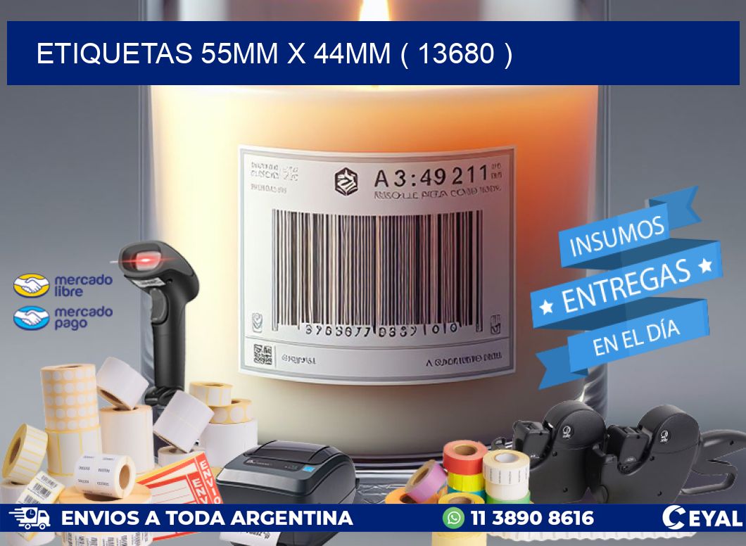 ETIQUETAS 55MM X 44MM ( 13680 )