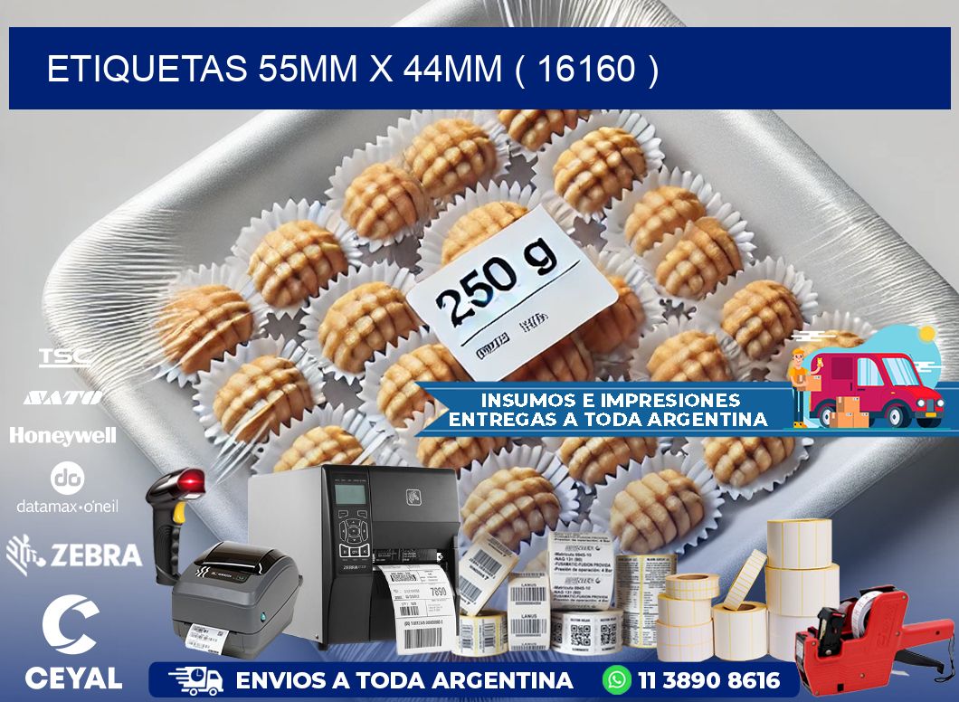 ETIQUETAS 55MM X 44MM ( 16160 )