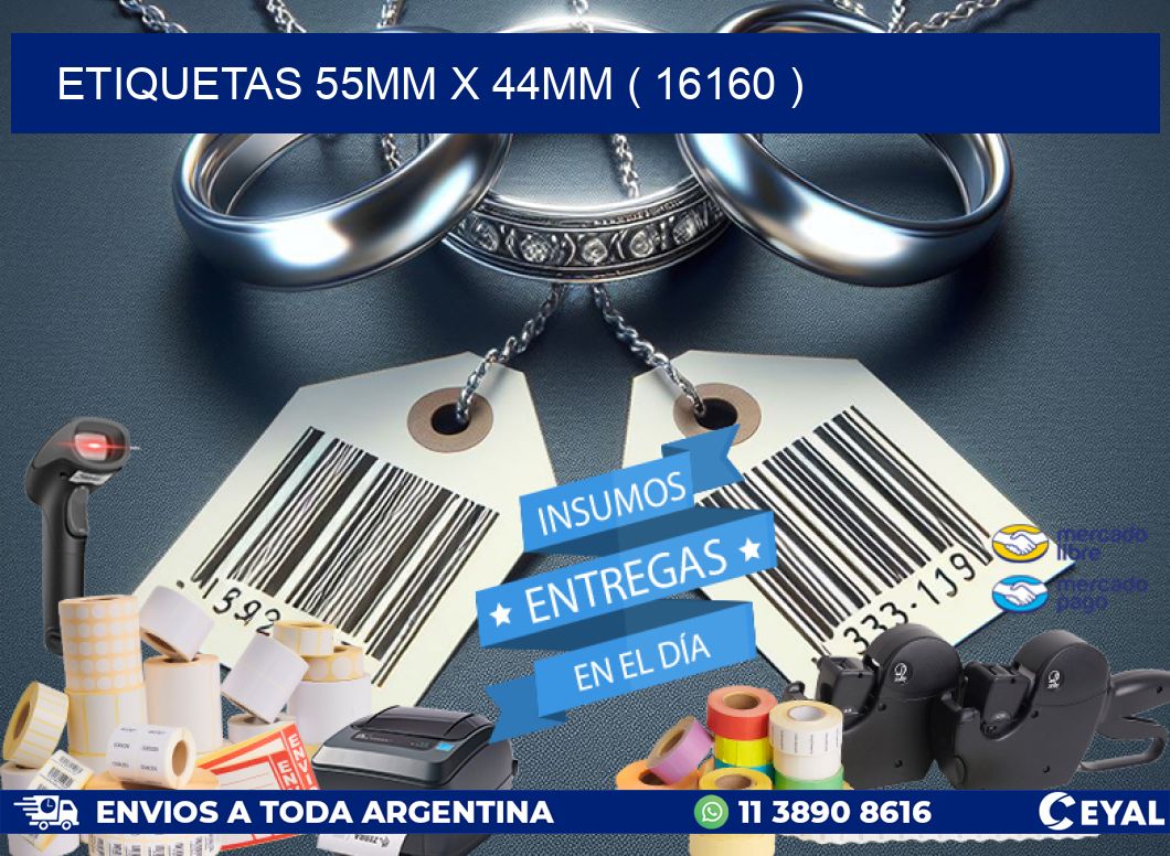 ETIQUETAS 55MM X 44MM ( 16160 )
