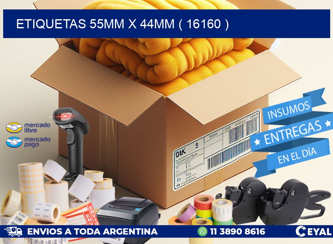 ETIQUETAS 55MM X 44MM ( 16160 )