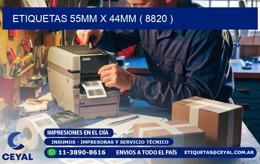 ETIQUETAS 55MM X 44MM ( 8820 )