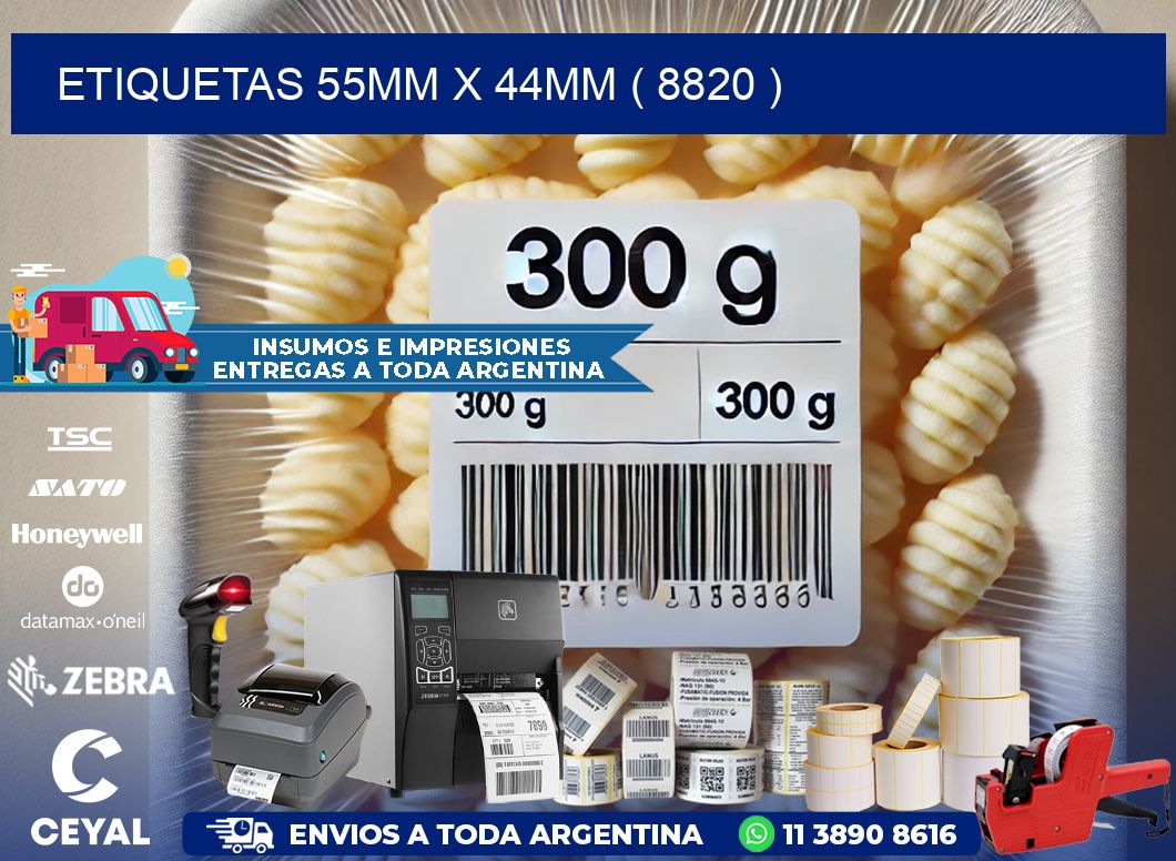 ETIQUETAS 55MM X 44MM ( 8820 )