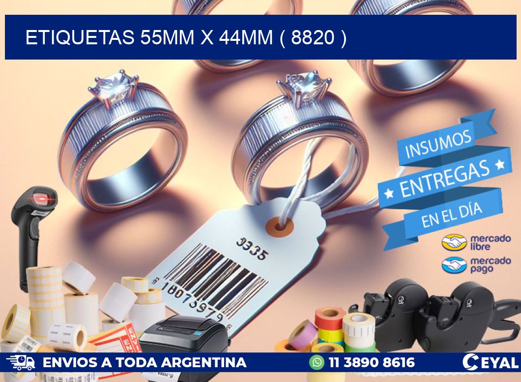 ETIQUETAS 55MM X 44MM ( 8820 )