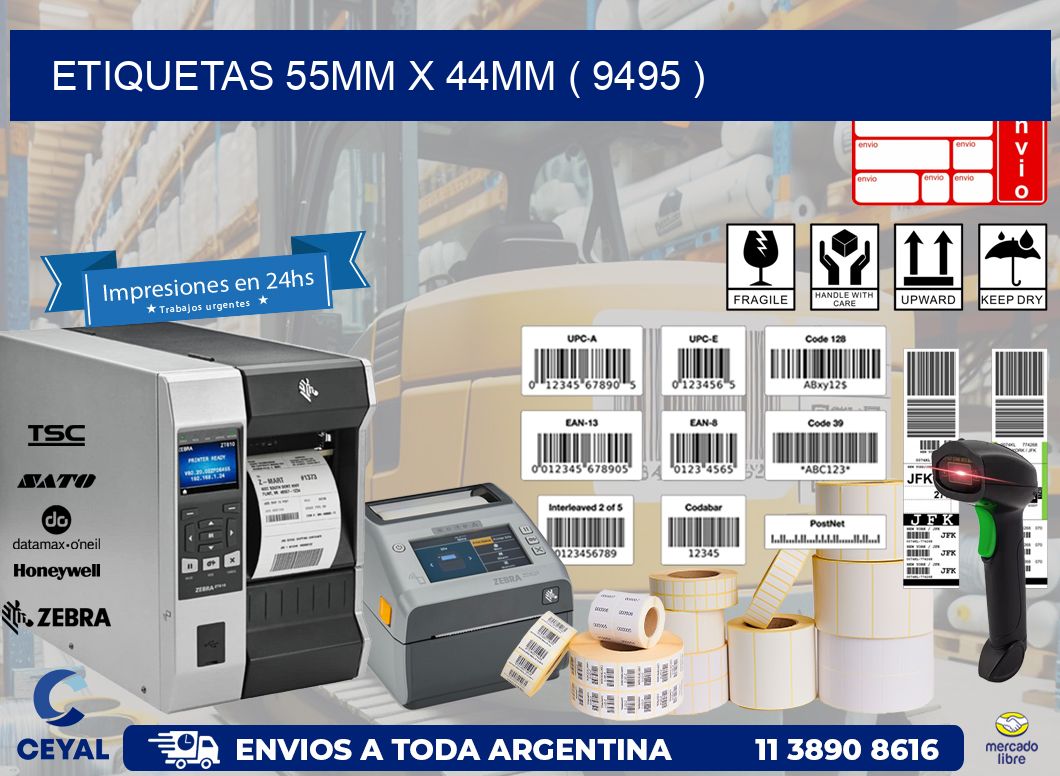 ETIQUETAS 55MM X 44MM ( 9495 )