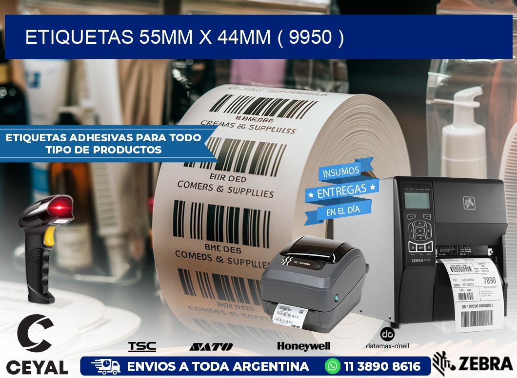 ETIQUETAS 55MM X 44MM ( 9950 )