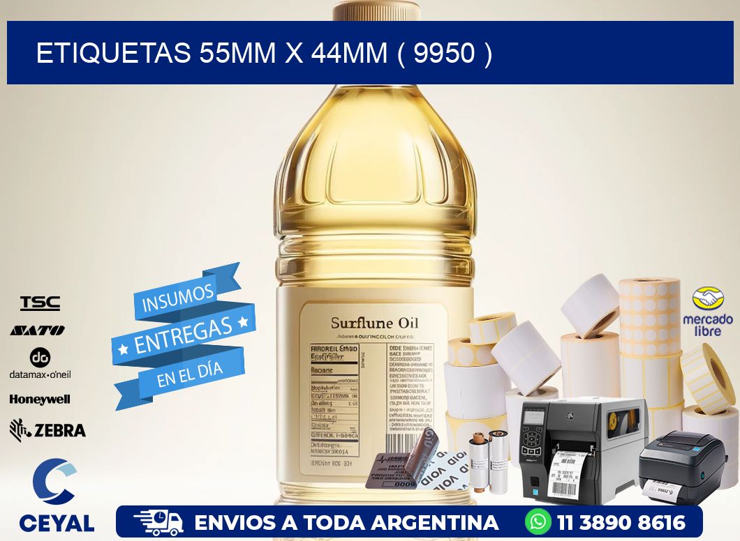 ETIQUETAS 55MM X 44MM ( 9950 )