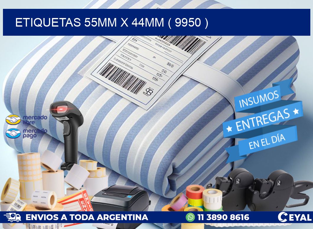 ETIQUETAS 55MM X 44MM ( 9950 )