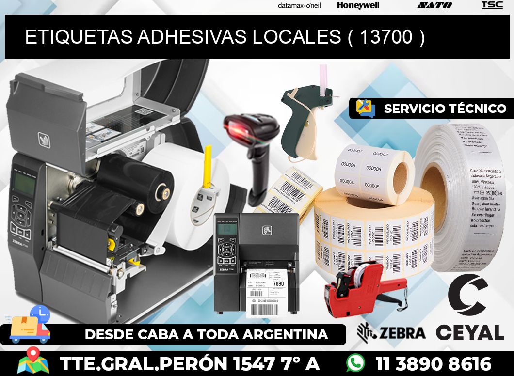 ETIQUETAS ADHESIVAS LOCALES ( 13700 )