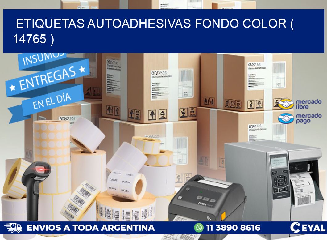 ETIQUETAS AUTOADHESIVAS FONDO COLOR ( 14765 )