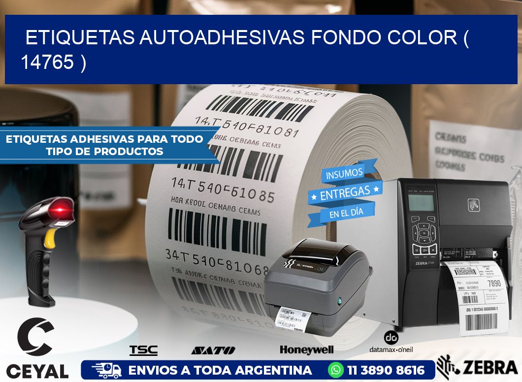 ETIQUETAS AUTOADHESIVAS FONDO COLOR ( 14765 )