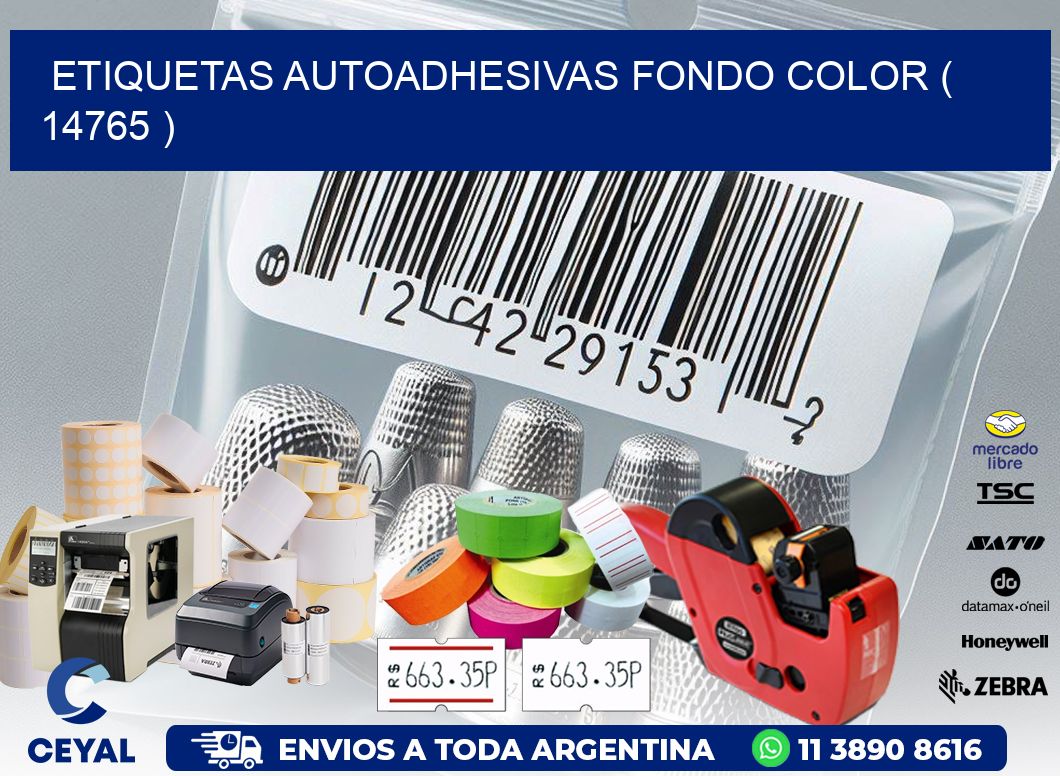 ETIQUETAS AUTOADHESIVAS FONDO COLOR ( 14765 )