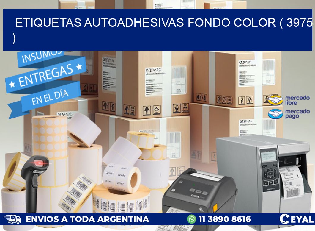 ETIQUETAS AUTOADHESIVAS FONDO COLOR ( 3975 )