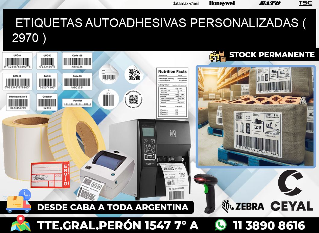 ETIQUETAS AUTOADHESIVAS PERSONALIZADAS ( 2970 )