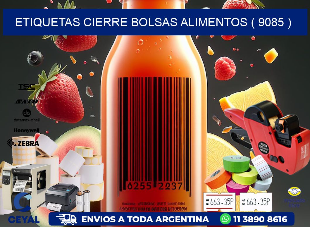 ETIQUETAS CIERRE BOLSAS ALIMENTOS ( 9085 )