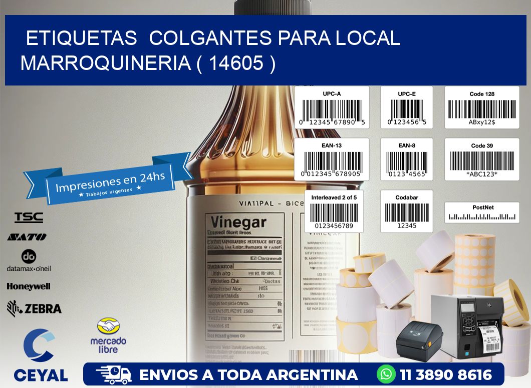 ETIQUETAS  COLGANTES PARA LOCAL MARROQUINERIA ( 14605 )