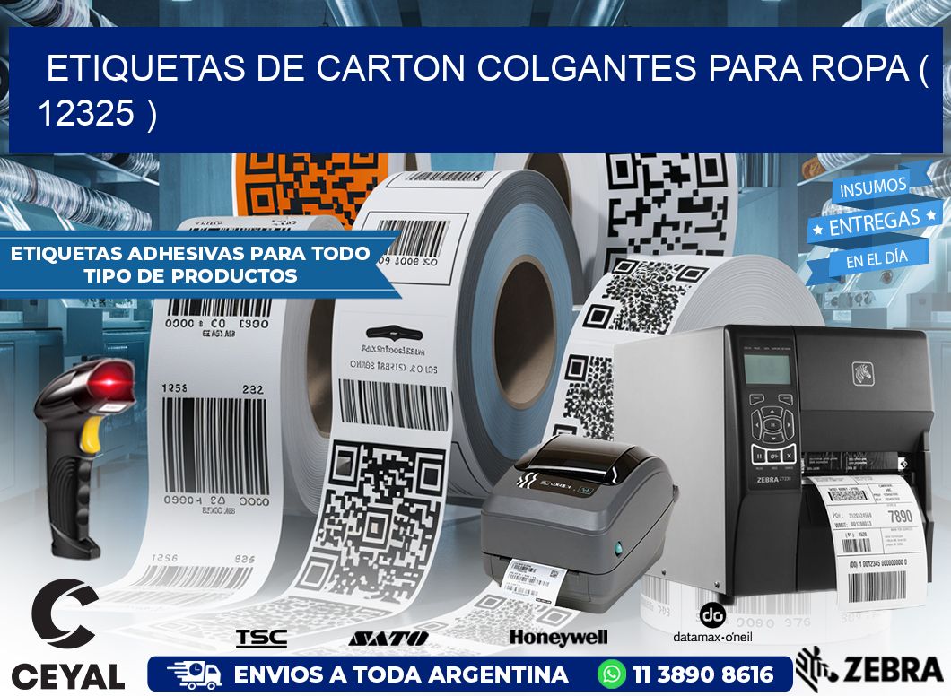 ETIQUETAS DE CARTON COLGANTES PARA ROPA ( 12325 )