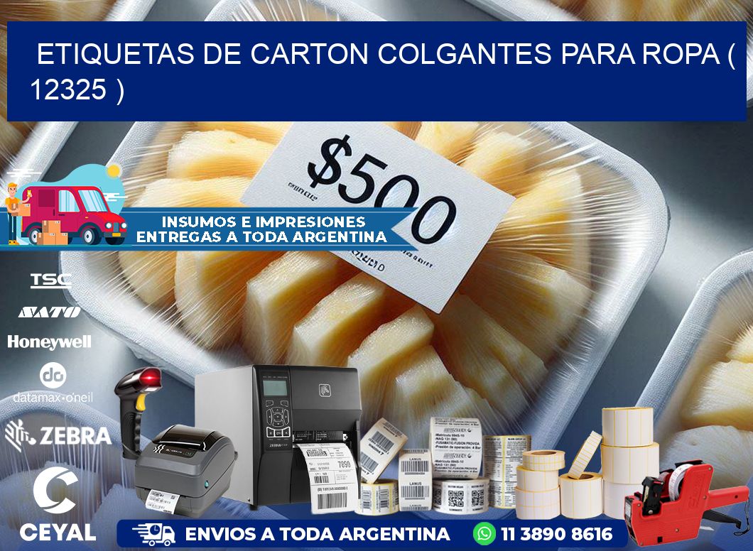 ETIQUETAS DE CARTON COLGANTES PARA ROPA ( 12325 )